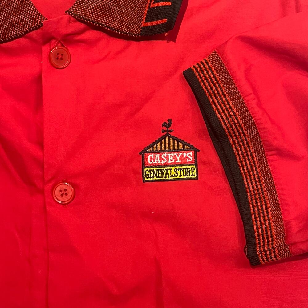 Casey's General Store Gas Station XS Employee Uniform Polo Shirt‎ Button Down